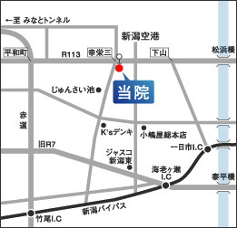 空港前クリニックへの地図